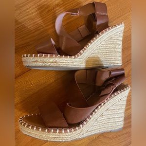 Brown wedge sandal